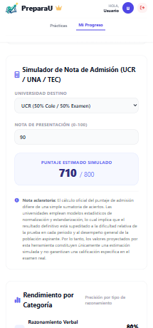 PreparaU - Entorno de Examen